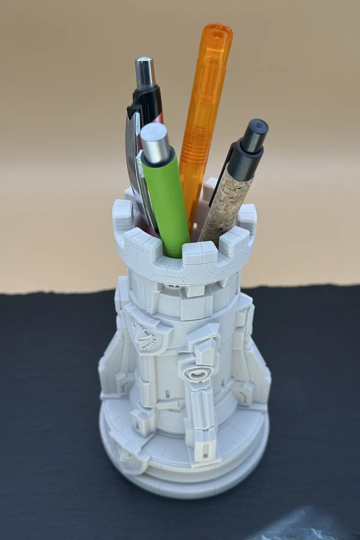 Prototype 02 shown from a second view with pens