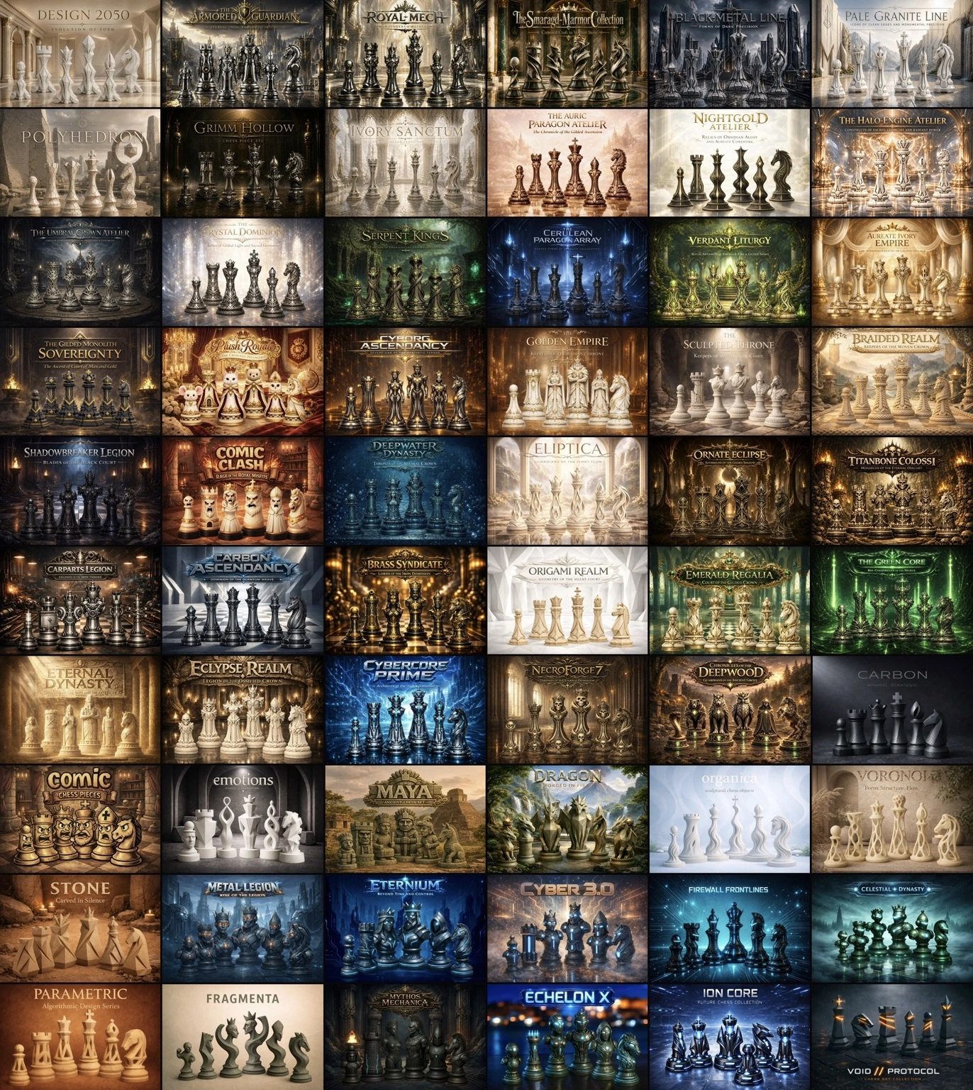GraFabLab chess archive collage